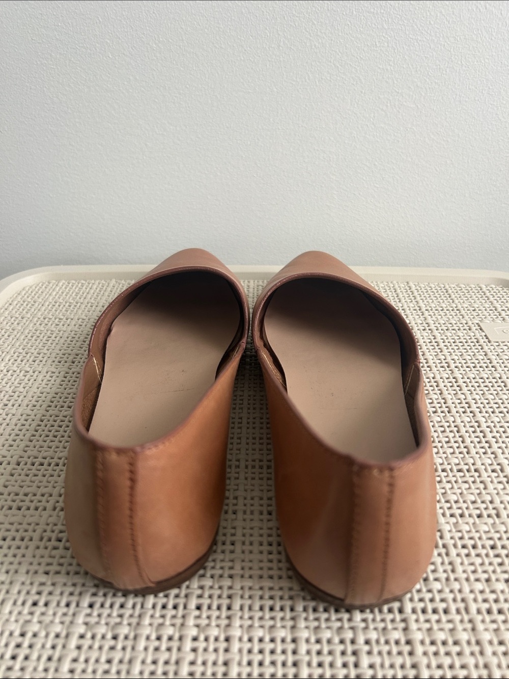 ALDO Women’s Camel Leather Pointed-Toe Flats - Picture 2 of 4
